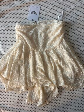 cream princess polly mini skirt